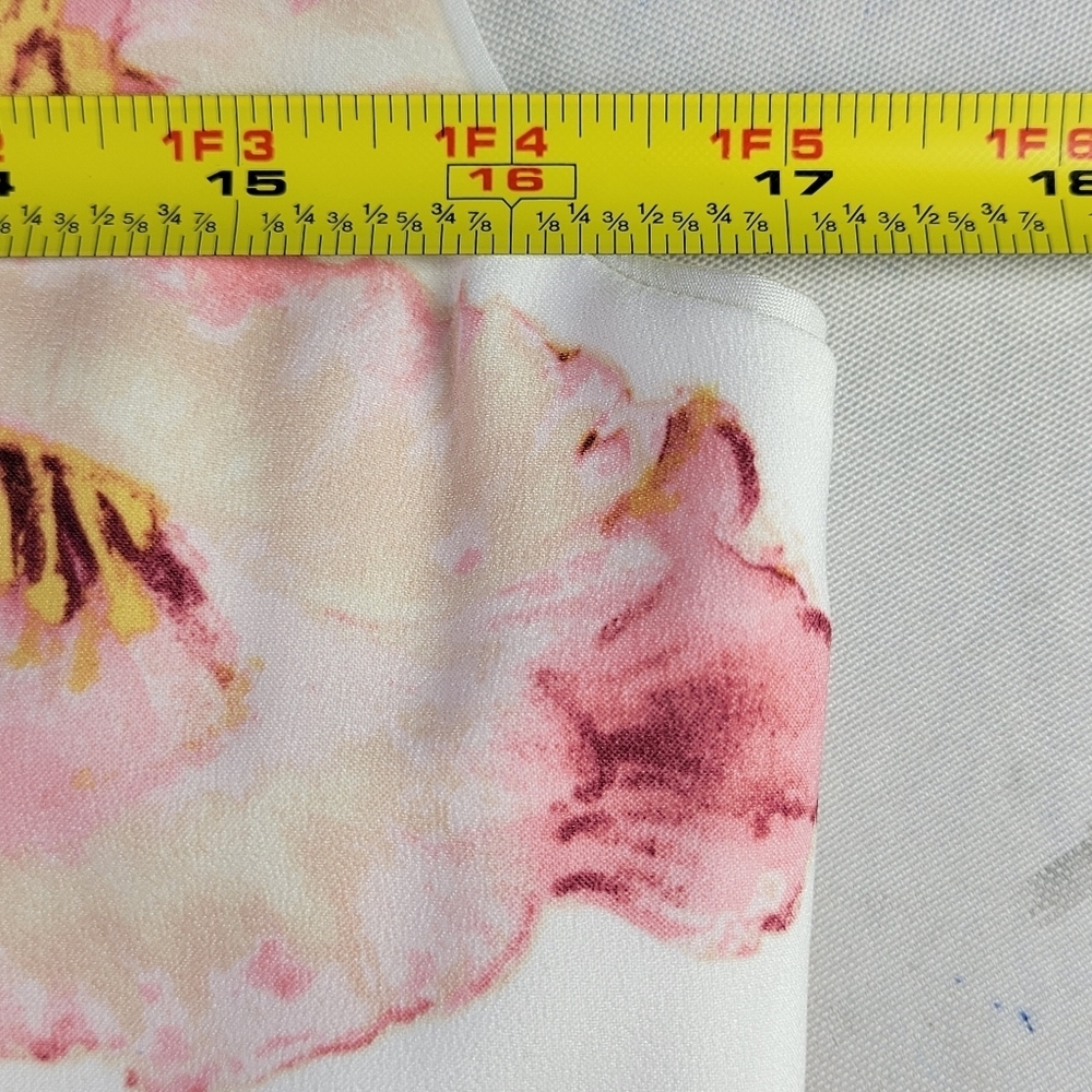 WHBM Fit N Flare Dress Size 6 White Pink Floral Sleeveless Back V Neck Lined New - Picture 10 of 11